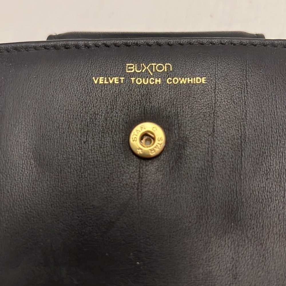 Buxton Leather Wallet Velvet Touch Cowhide Card Holder - Picture 7 of 8